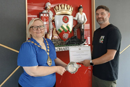 Provost Renwick with Luke Rooker