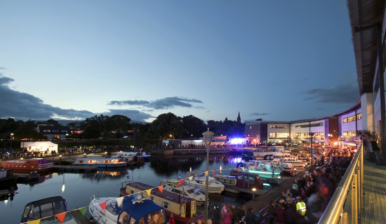 Kirkintilloch Canal Festival at night