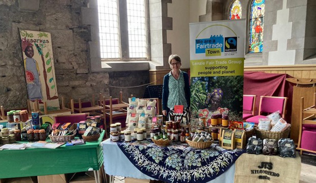 A well stocked Fairtrade stall