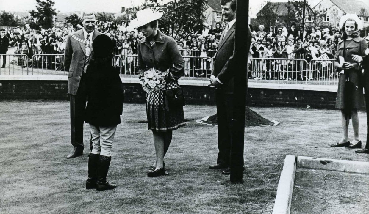 Princess Anne at the official opening of Bishopbriggs Sports Centre (which later became the Leisuredrome)