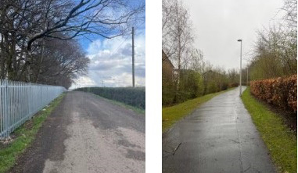 Pictured is an example of high-quality off-road active travel infrastructure in Bishopbriggs. The recently developed area to the east of Auchinairn has a somewhat extensive off-road network. There is an opportunity to extend this towards Auchinairn and Bishopbriggs to reduce car dependency and improve transport links to neighbouring, deprived, areas.