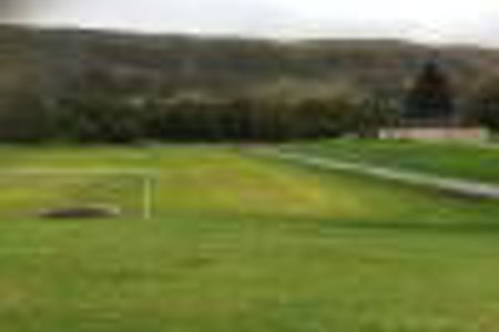 Lennoxtown High Park football pitch with the campsies in the background