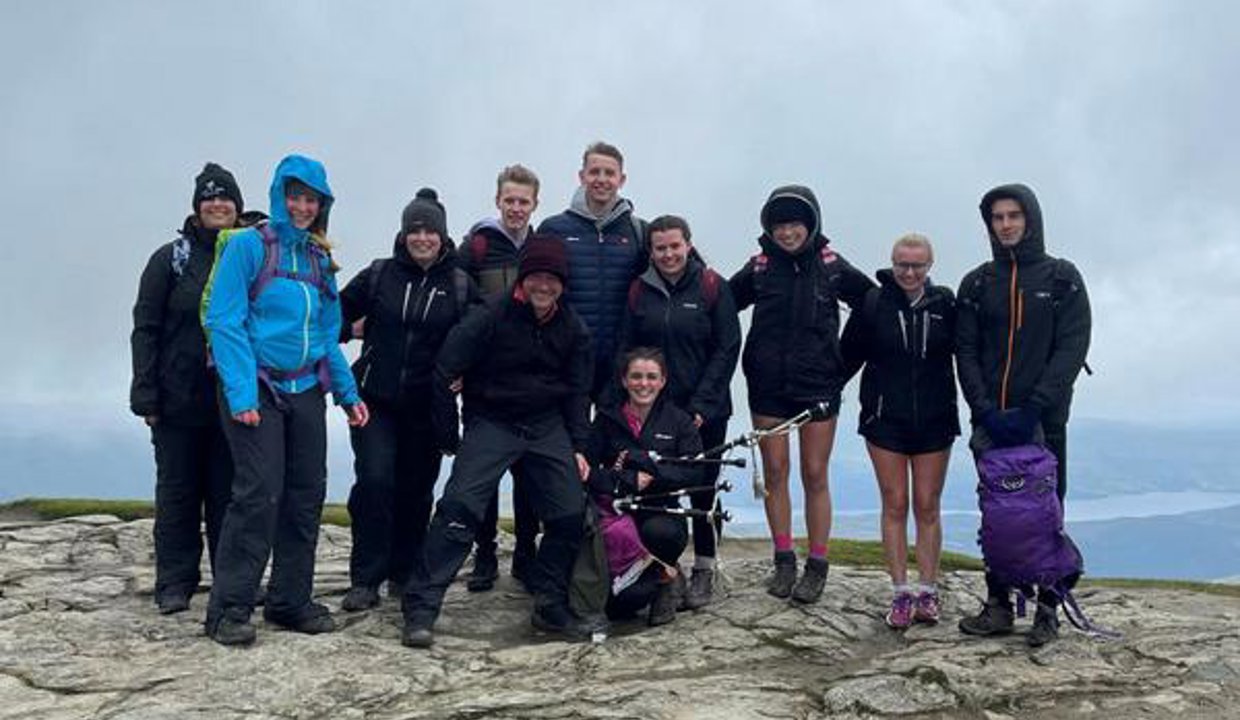 Megan and others at the top of Ben Lomond