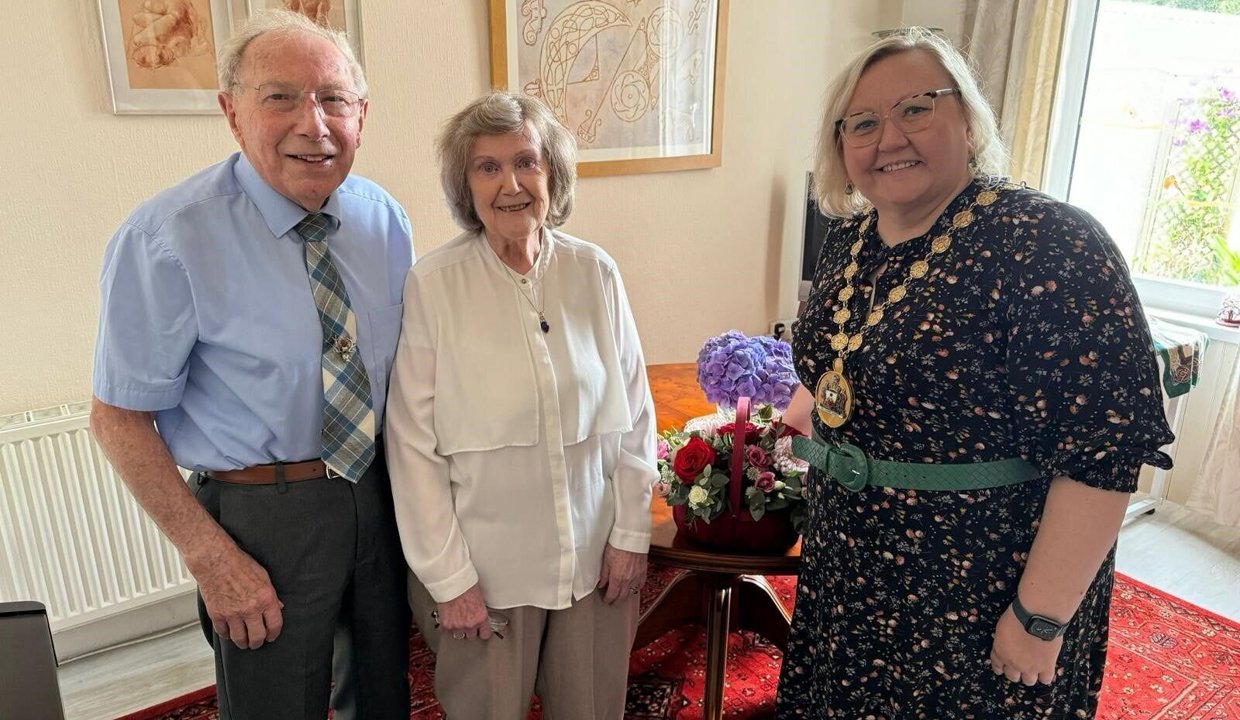 Mr and Mrs Marr with Provost Gillian Renwick