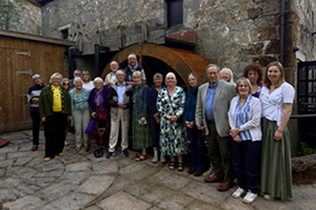 Provost Renwick with staff and volunteers at Gavin’s Mill.