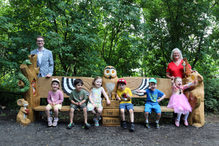 children on bench