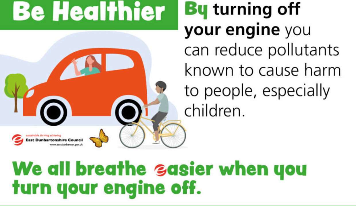 Be Healthier By turning off your engine you can reduce pollutants known to cause harm to people, especially children. We all breathe easier when you turn your engine off.