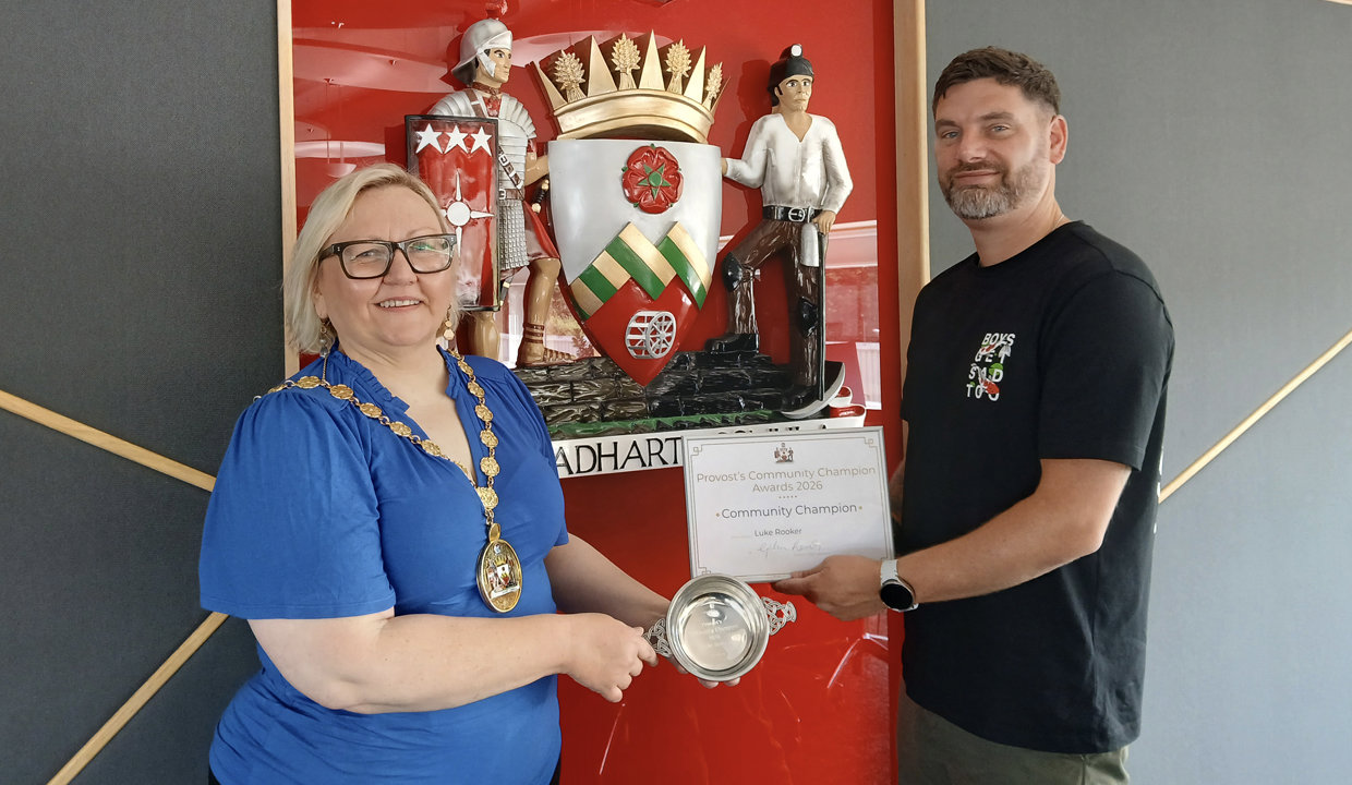 Provost Renwick with Luke Rooker