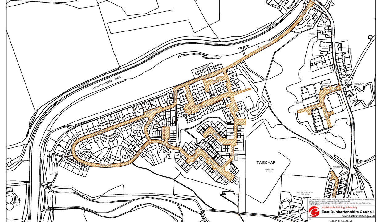 Map of twechar
