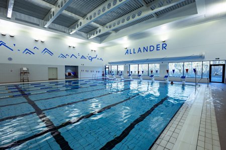Indoor swimming pool in the Allander Leisure Centre