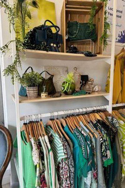 Bric a brac, bags and clothes