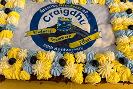 A cake celebrating Craigdhu's 50th birthday