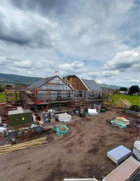Housing construction in Whitehill Court, Kirkintilloch