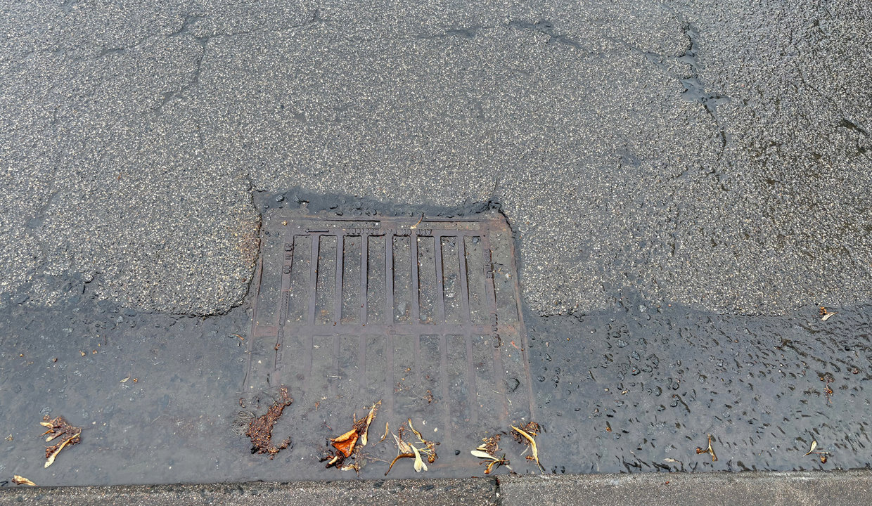 Gully full of silt