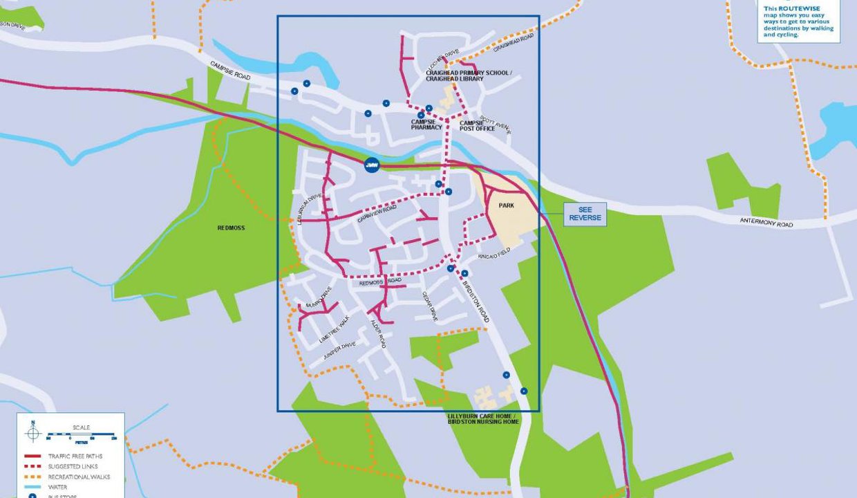 map of Milton of Campsie