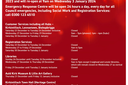 Christmas closure poster