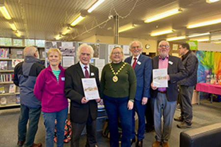 Provost Renwick with members and friends of the Milngavie Heritage Centre Group