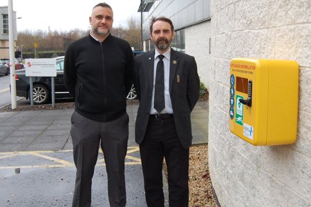 Pictured (from left) Estates Manager Graeme Lynn and Councillor Gordan Low, Leader of East Dunbartonshire Council