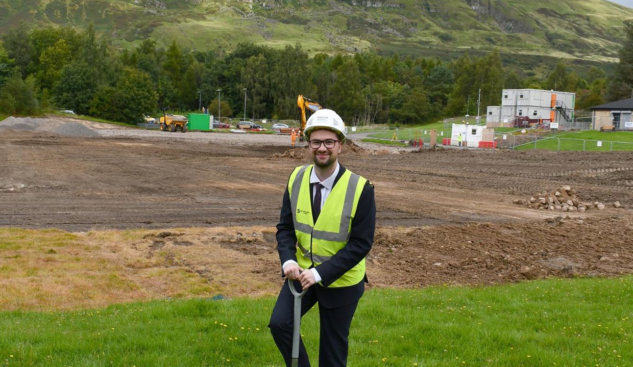 councillor paul ferretti breaking ground