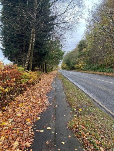 a807 before image showing the road and pavement