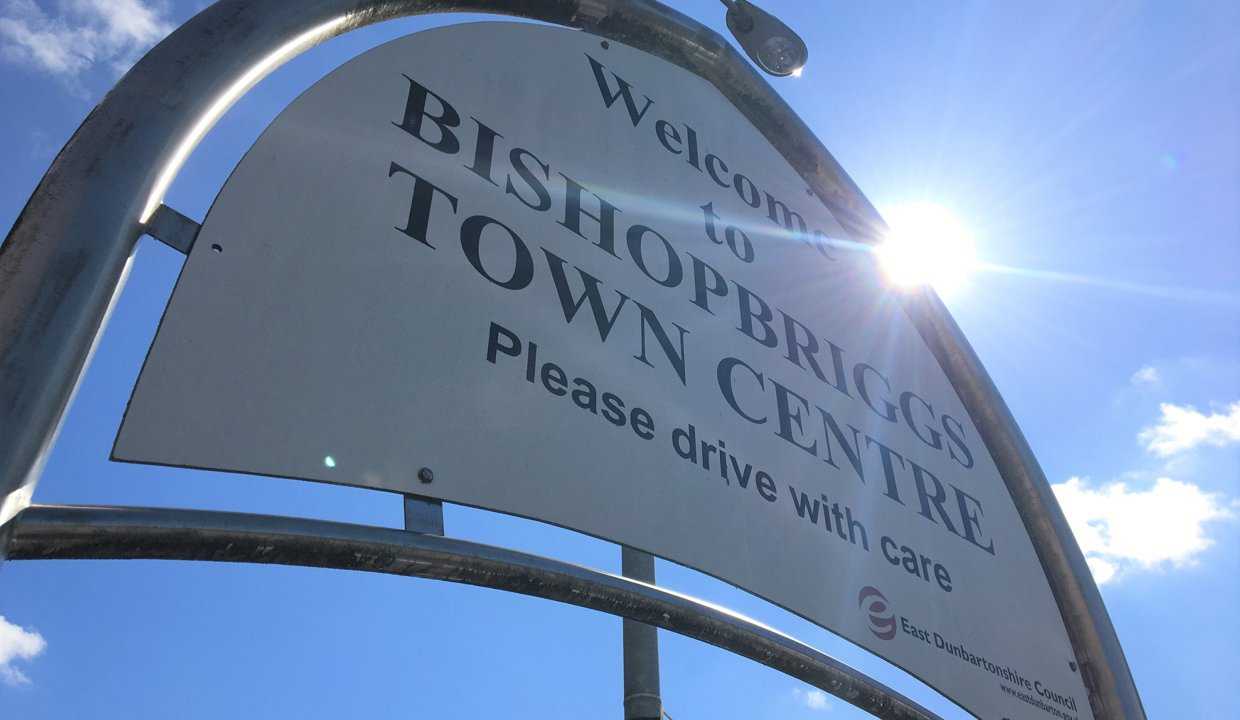 Bishopbriggs town centre sign
