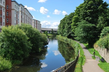 Forth & Clyde canal going through Kirkintilloch