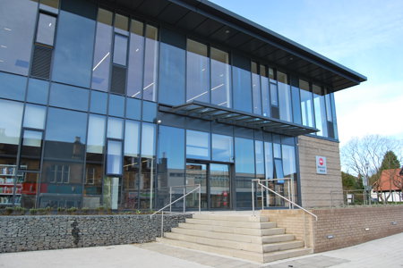 Outside the Bearsden Community Hub