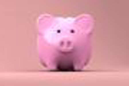 Pink piggy bank