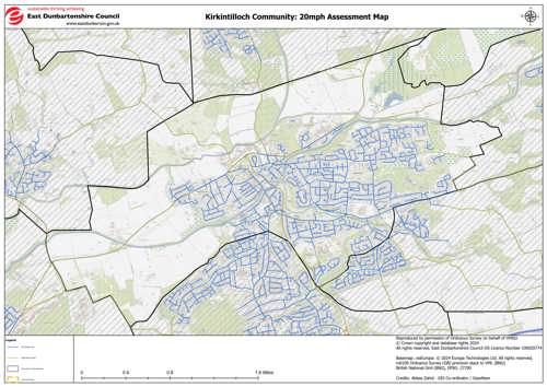 Map of affected streets in Kirkintillocjh