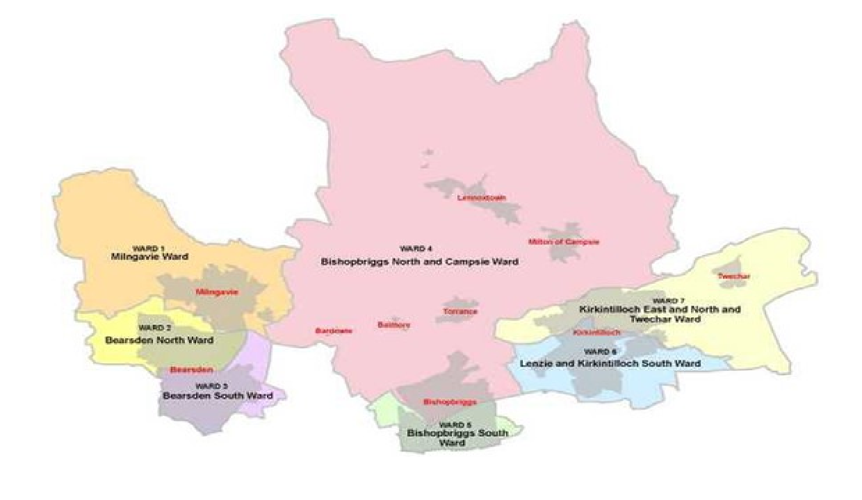 Wards of east Dunbartonshire