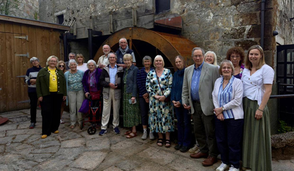 Provost Renwick with staff and volunteers at Gavin’s Mill.