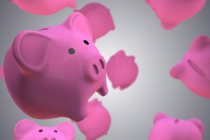 pink piggy bank