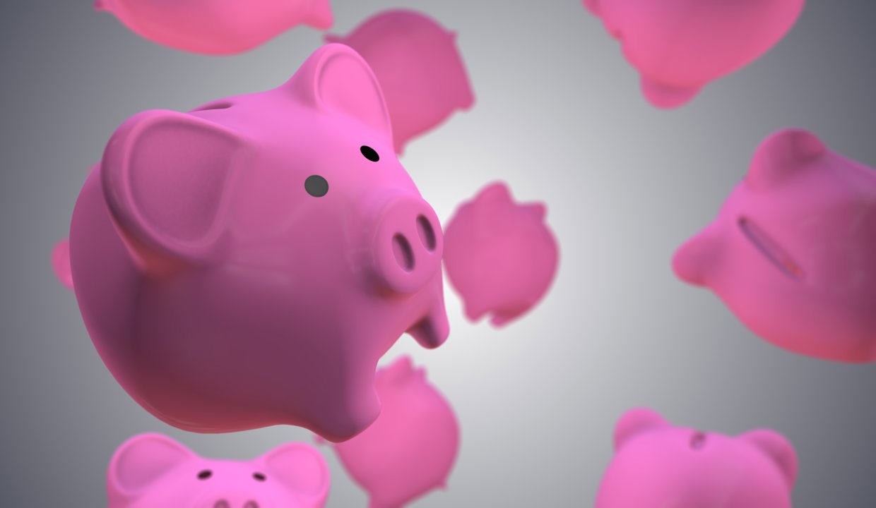pink piggy bank