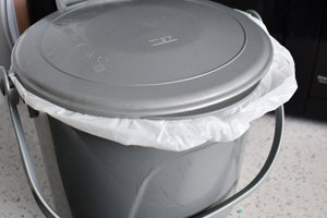 grey food waste bin