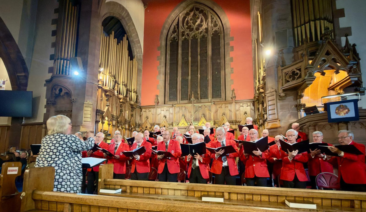 Kirkintilloch Male Voice Choir in fine voice in the town’s St. Mary’s Parish Church