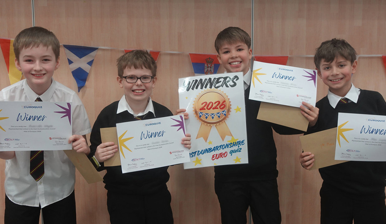 Winning Clober Primary pupils holding their certificates