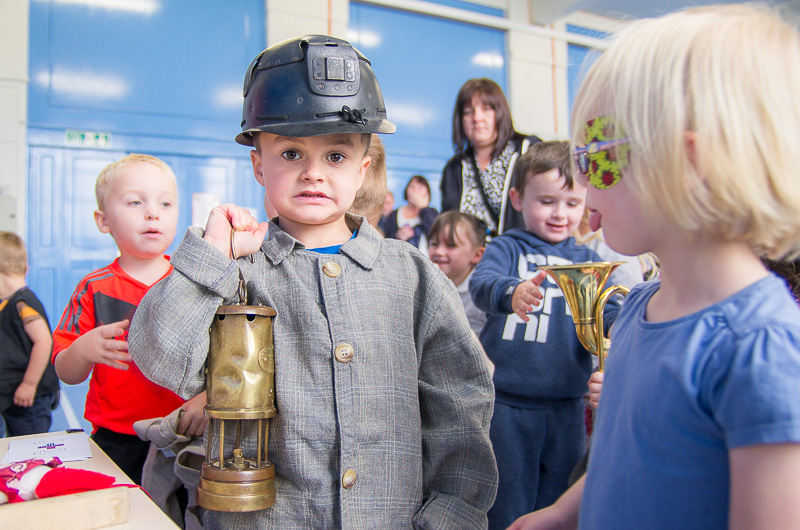 image of child dressed as miner