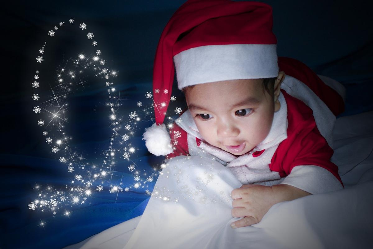 Child in santa outfit