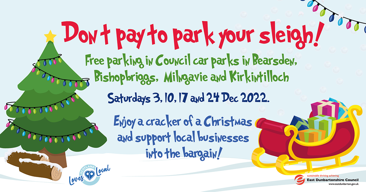 Don't pay to park your sleigh - info poster
