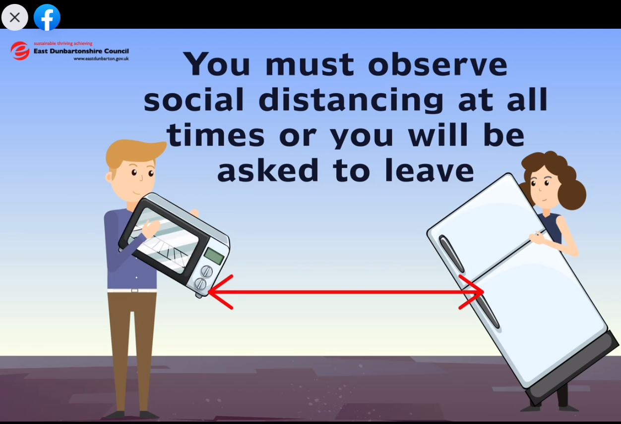 Observing social distancing
