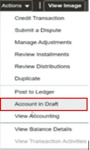 Screenshot showing account in draft highlighted red