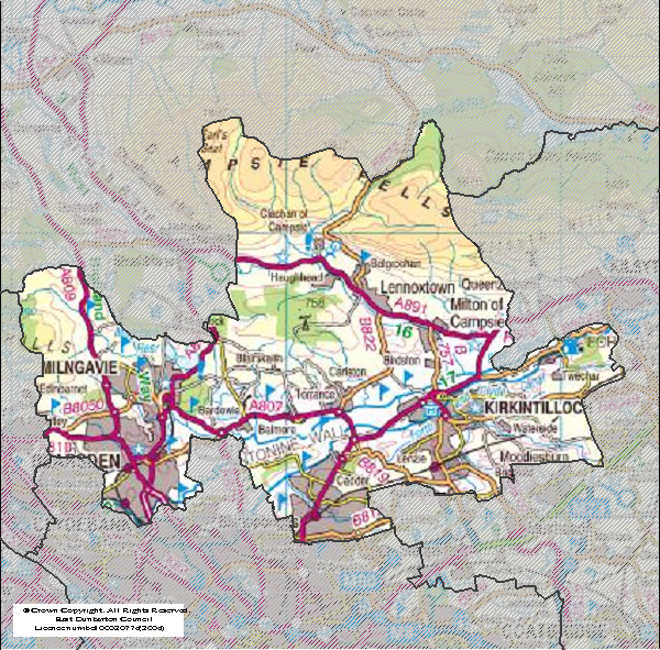 Map of EDC Local authority area