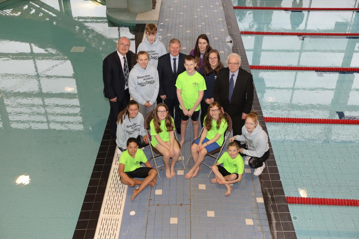 image of swimmers and council staff