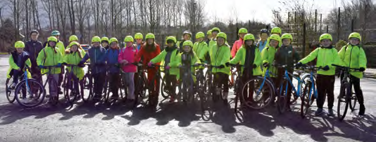 Group of children with their bikes