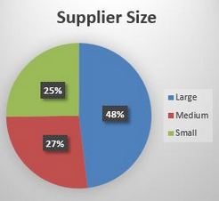 Supplier size pie chart