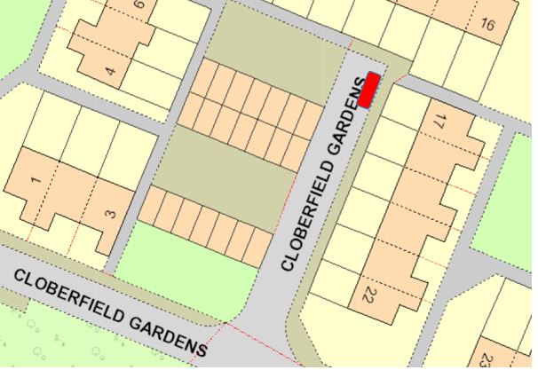 Cloberfield Gds street map