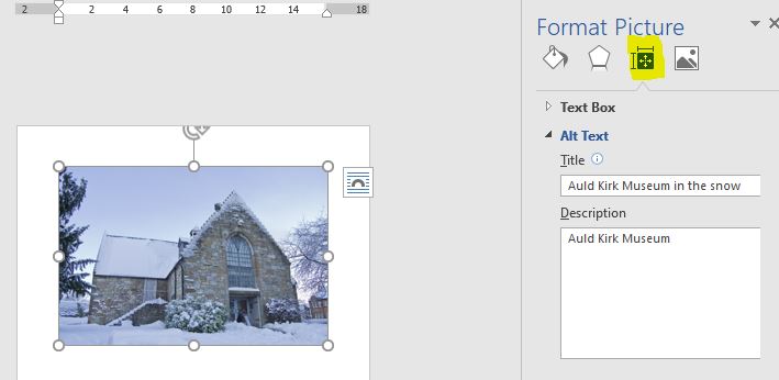 screenshot that shows how to add alt text to an image