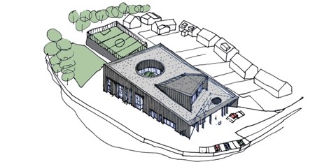 An initial 3D visualisation of the building.