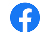 blue and white Facebook icon
