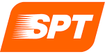 Orange and white SPT Logo